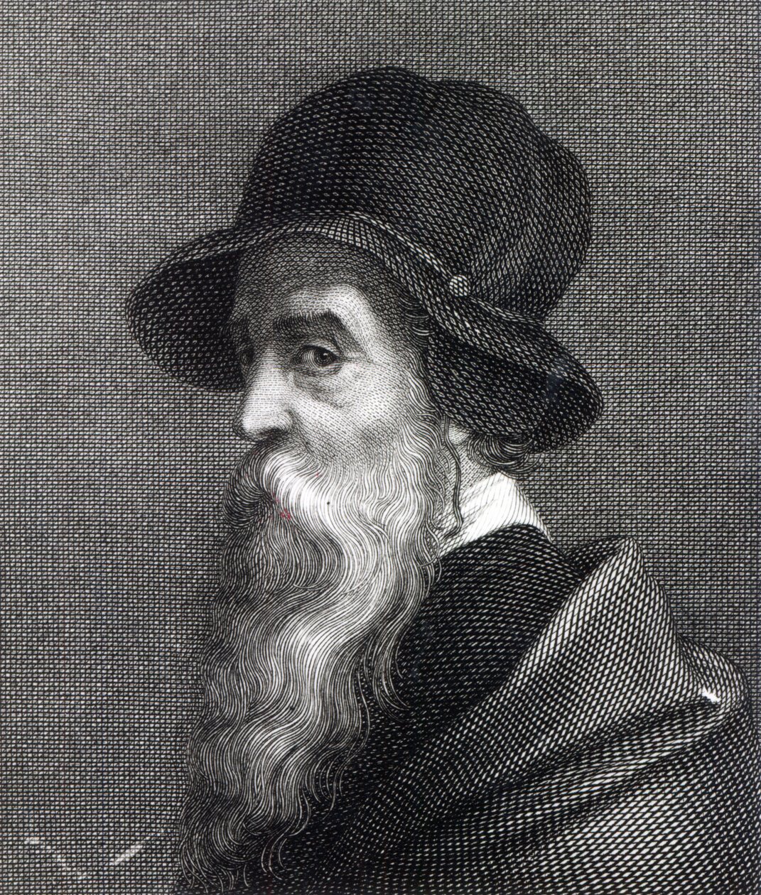Benvenuto Cellini, gravert av Franz Erich Moritz Steinla av Giorgio Vasari