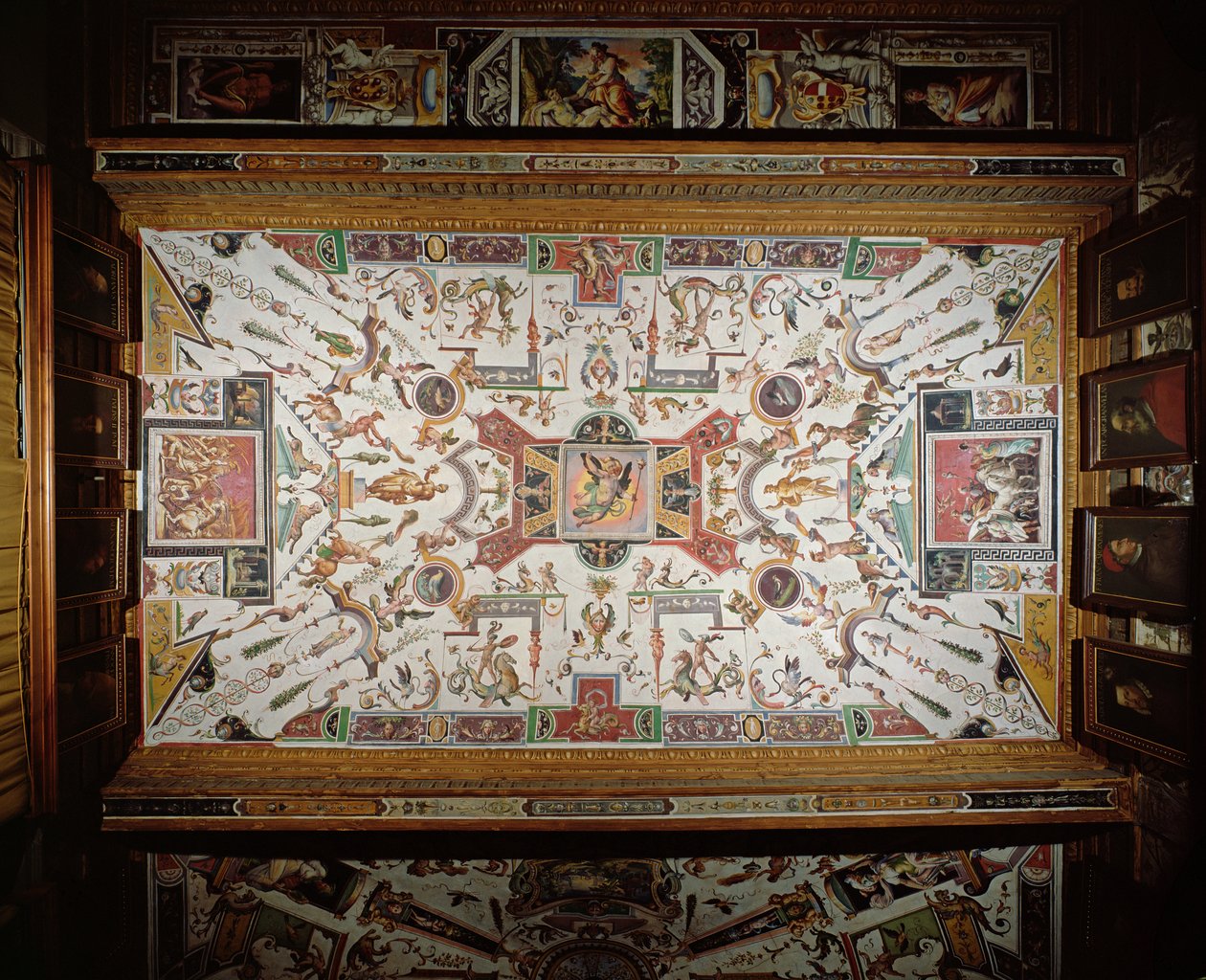 Tak fra Vasari-korridoren, 1560-80 av Giorgio Vasari