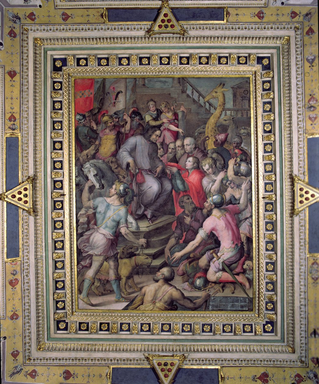 Lorenzo de Medici mottar gaver fra ambassadørene sine av Giorgio Vasari