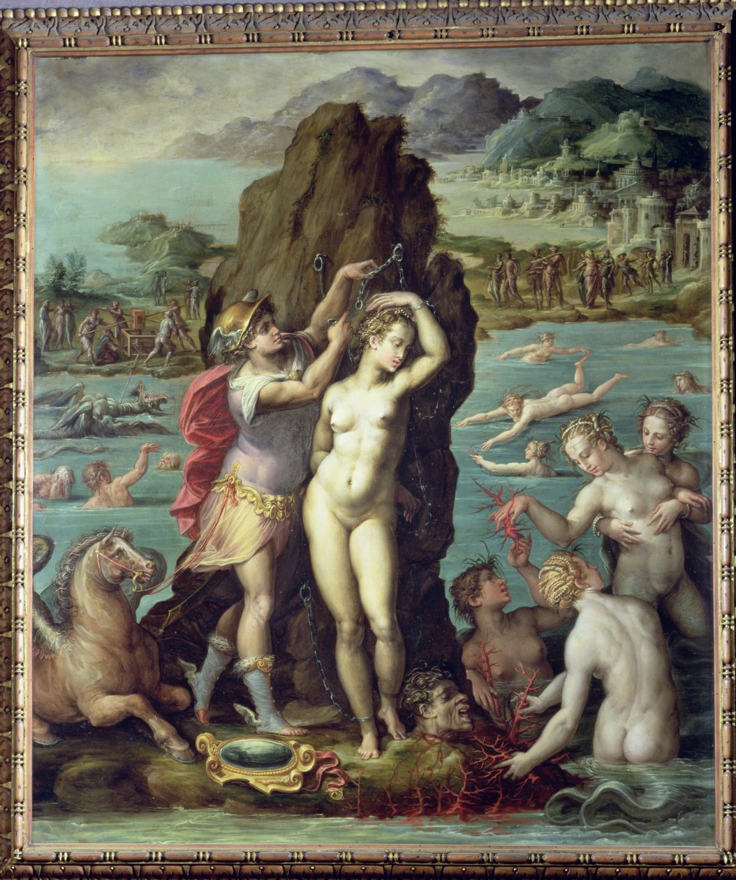Perseus og Andromeda, 1572 (olje på skifer) av Giorgio Vasari