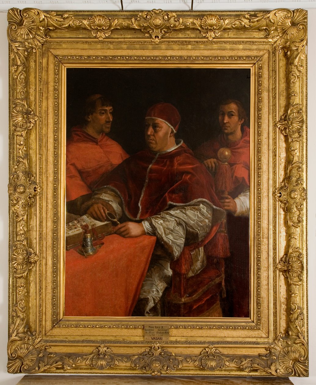 Pave Leo X med to kardinaler, etter Raphael av Giorgio Vasari