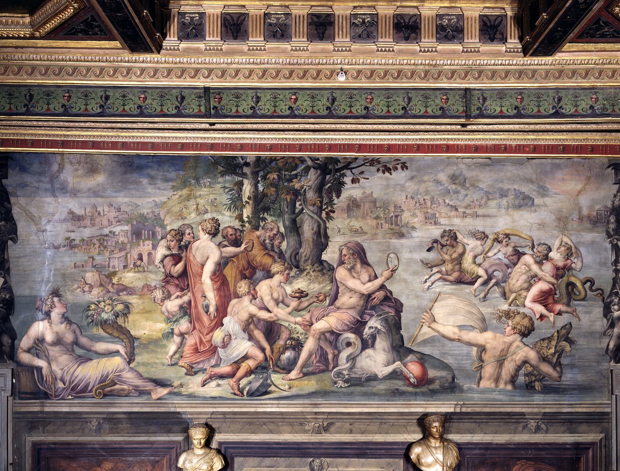 De første fruktene fra jorden tilbød Saturn av Giorgio Vasari