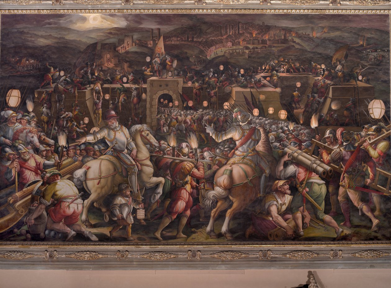 Stormen på festningen nær Porta Camollia i Siena av Giorgio Vasari