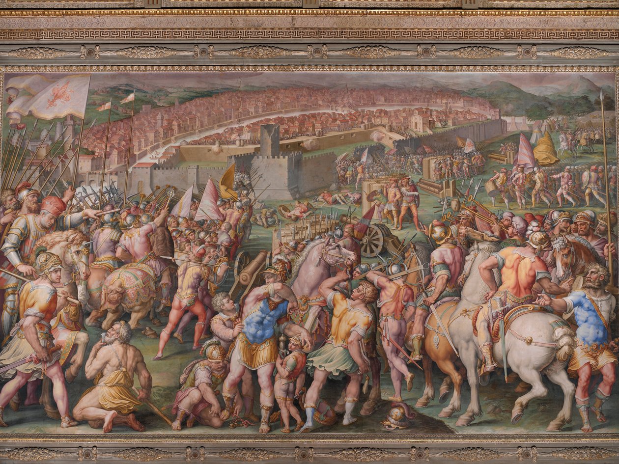 Stormen på festningen Stampace i Pisa av Giorgio Vasari