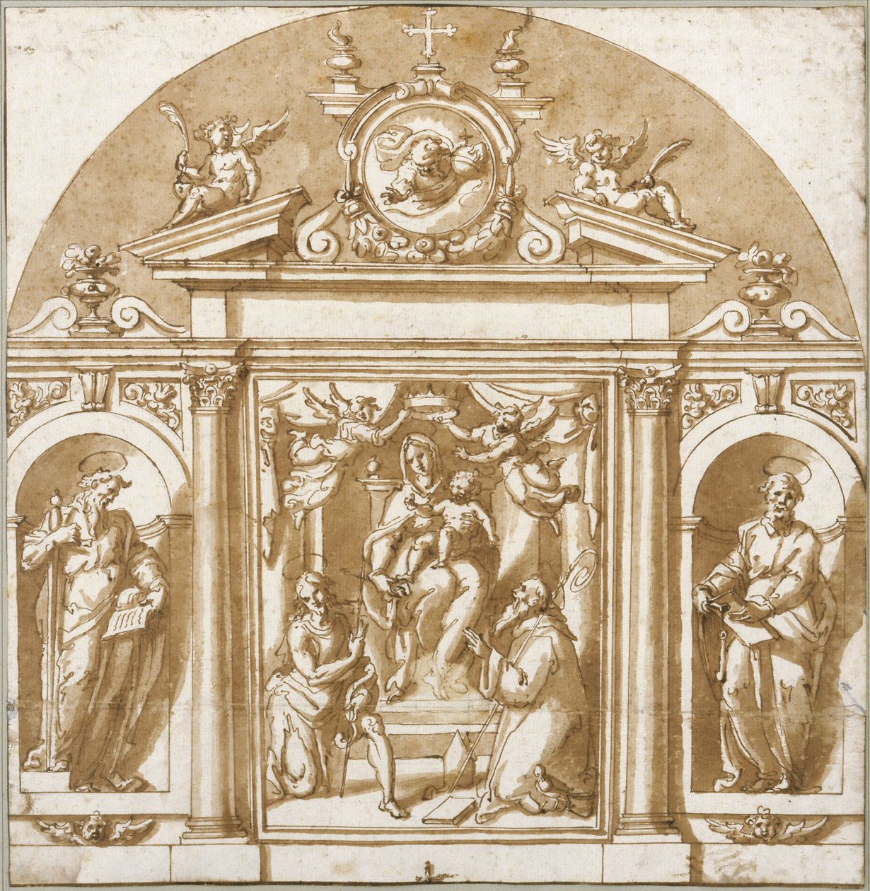 Jomfru og helgener av Giorgio Vasari