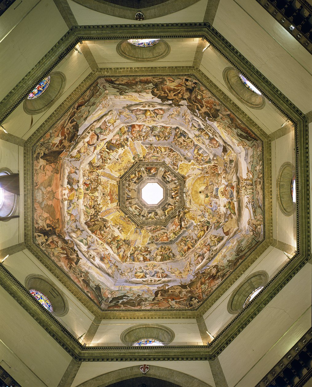 Den siste dommen, fra kuppelen til Duomo, 1572-79 av Giorgio Vasari
