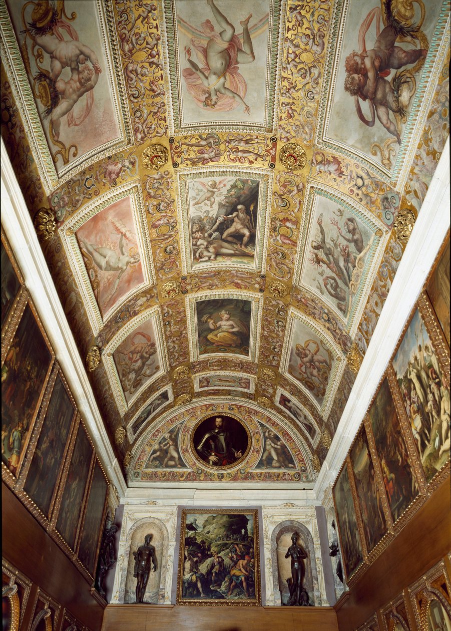 Historien om Prometheus (taket til Studiolo de Francesco I de Medici av Giorgio (and workshop) Vasari