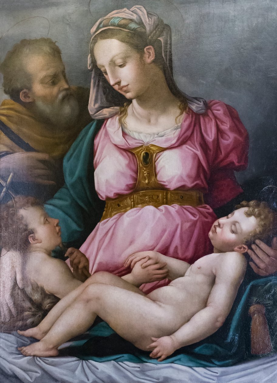Den hellige familie og den hellige døperen Johannes av Giorgio (and workshop) Vasari