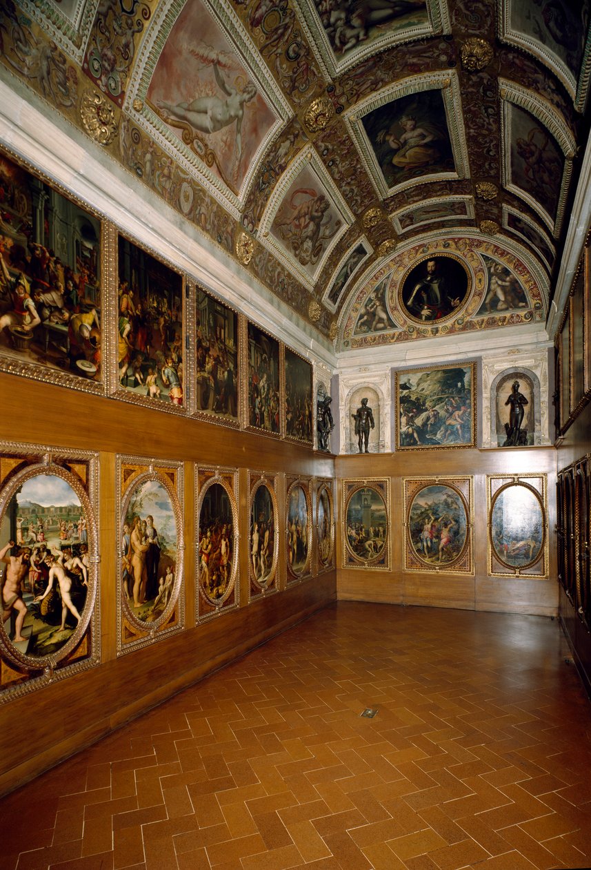 Utsikt over Studiolo de Francesco I de Medici av Giorgio (and workshop) Vasari