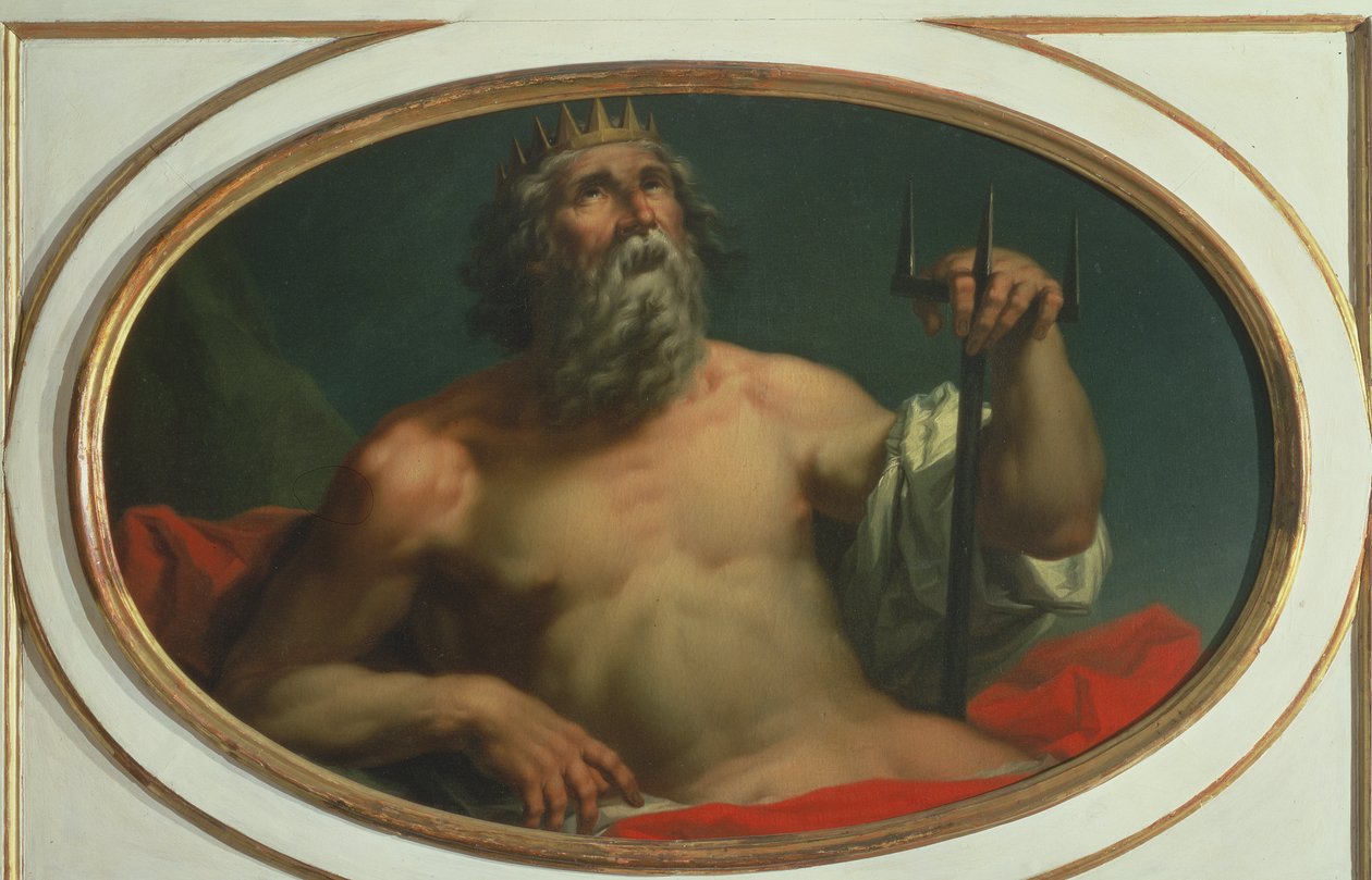 Personifisering av vann som guden Poseidon av Giorgio Anselmi