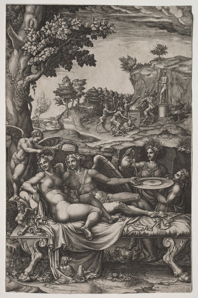 Amor og Psyche av Giorgio Ghisi