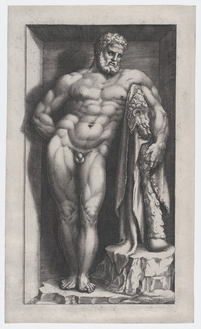 Mirror of Roman Magnificence: The Farnese Hercules, 1500-tallet., 1500-tallet. av Giorgio Ghisi