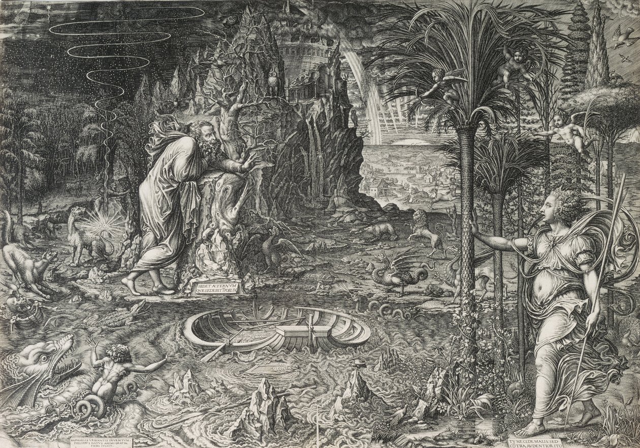 The Allegory of Life The Dream of Raphael, 1561 av Giorgio Ghisi