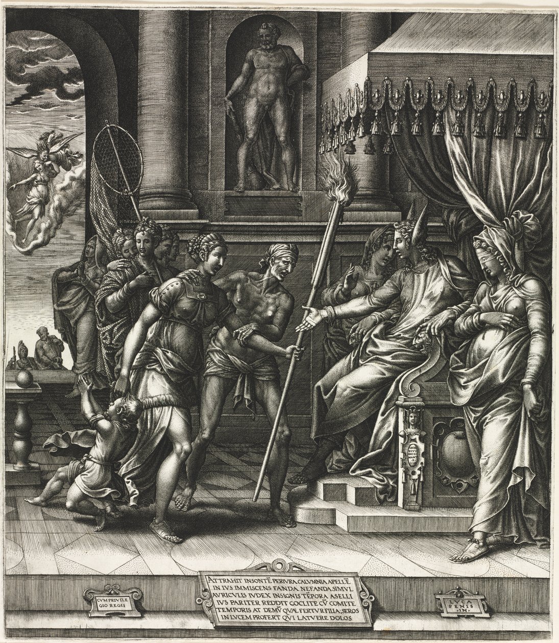 Calumny of Apelles av Giorgio Ghisi