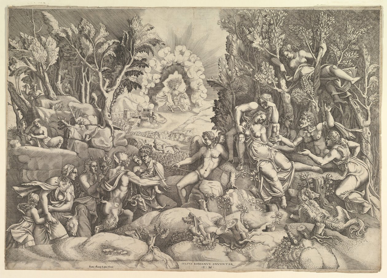 The Death of Procris, Cephalus sørger over Procris