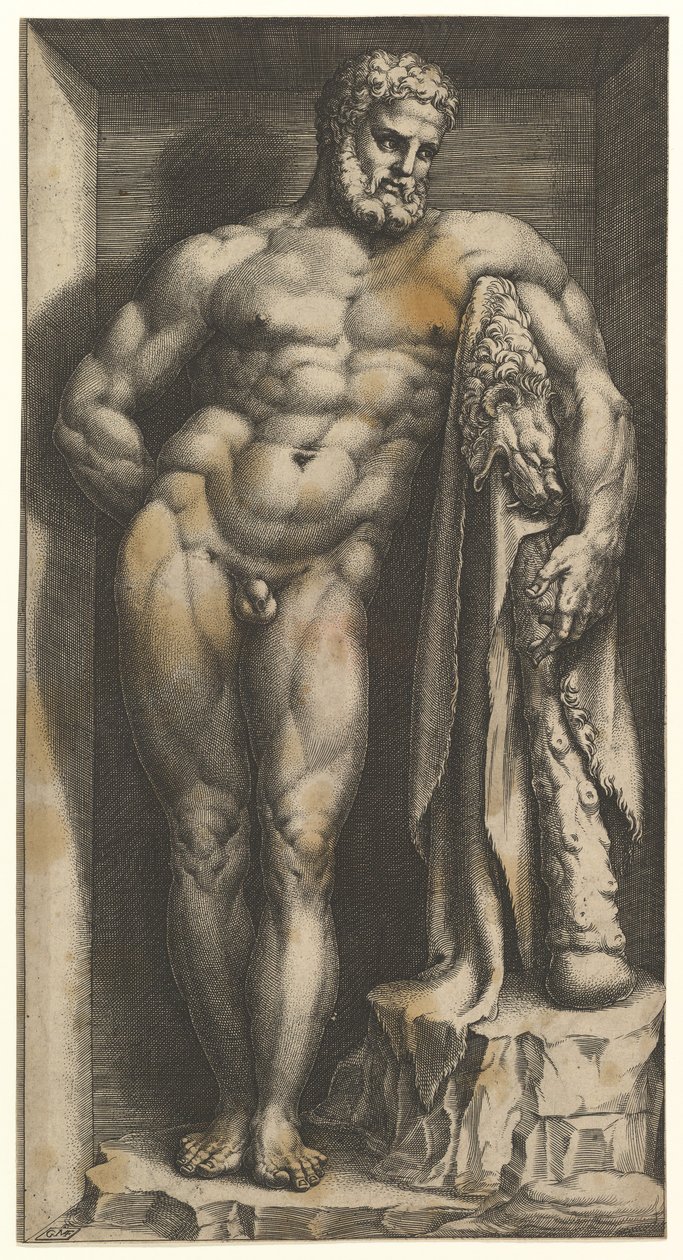Farnese Hercules, slutten av 1570-tallet. av Giorgio Ghisi