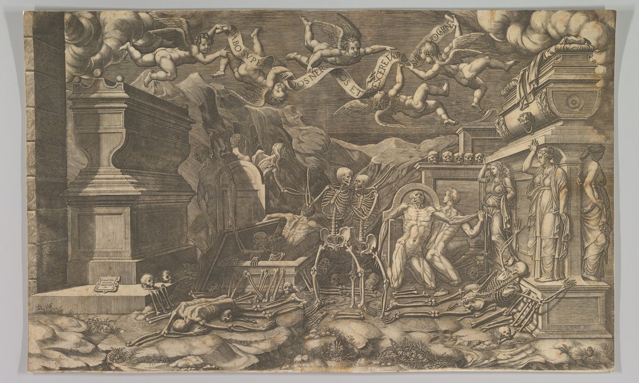 The Vision of Ezekiel, 1554 republisert 1595. av Giorgio Ghisi