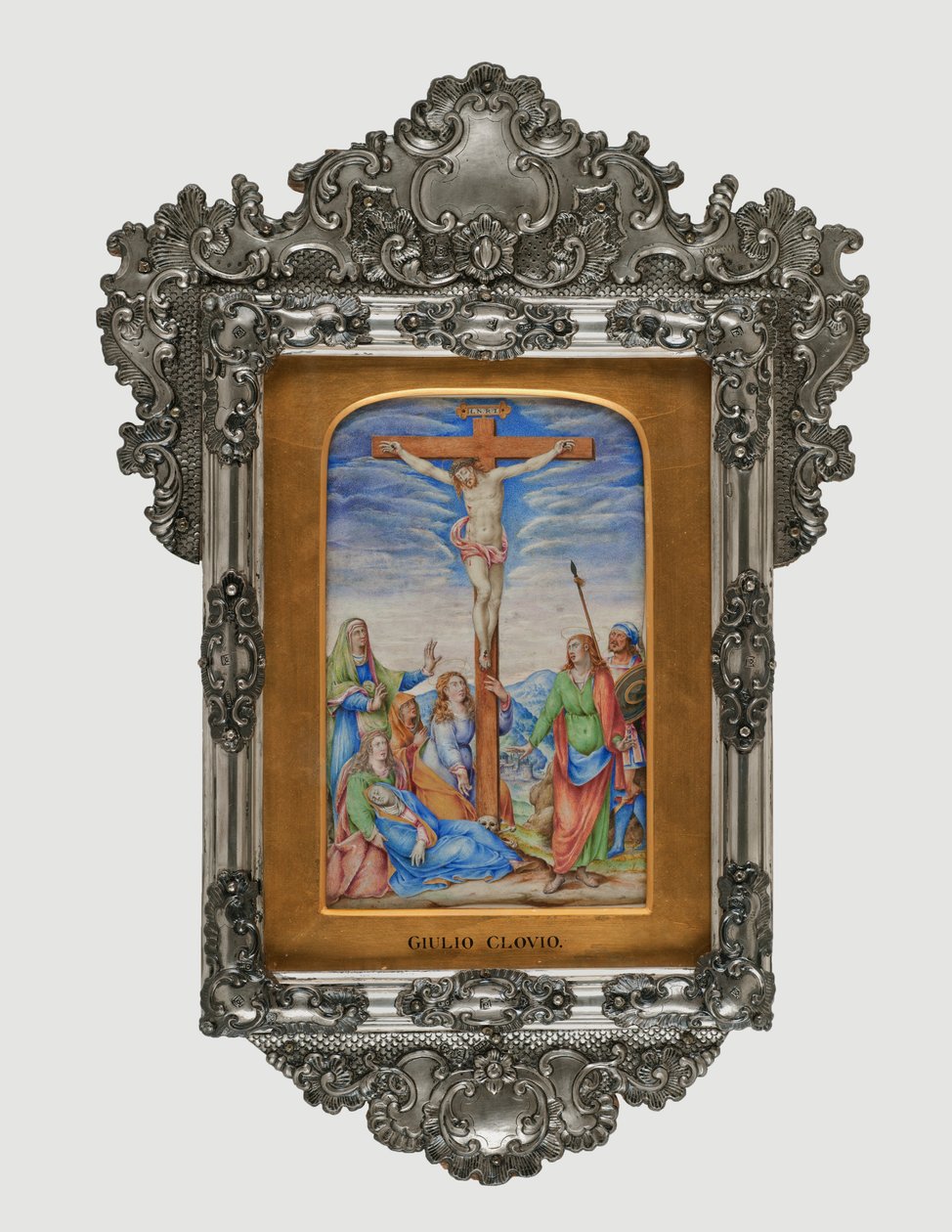 Korsfestelse, ca. 1572 (tempera på pergament) av Giorgio Giulio Clovio