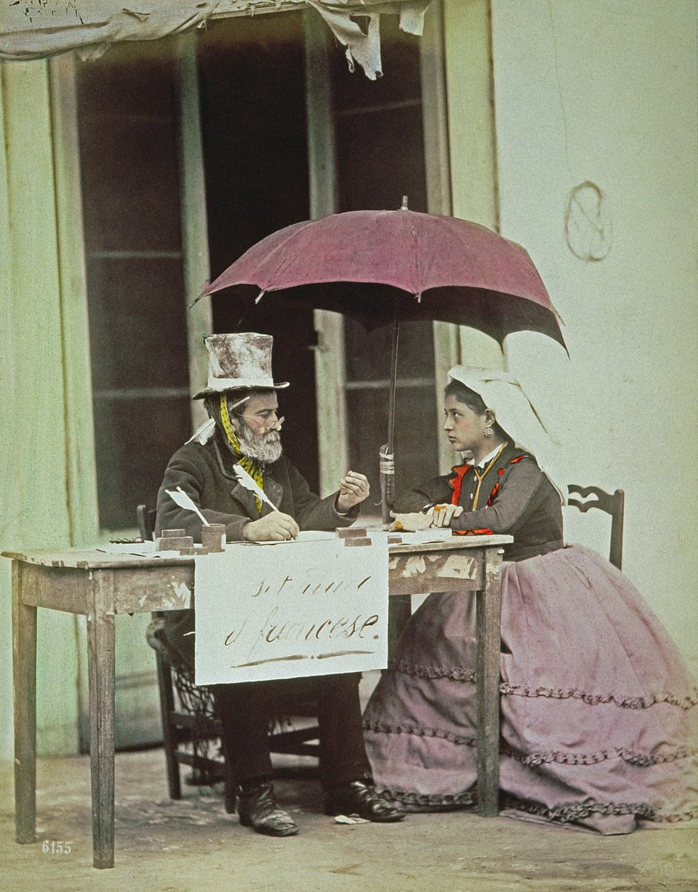 En offentlig forfatter i Napoli, ca. 1860-80 (albumtrykk) av Giorgio Sommer