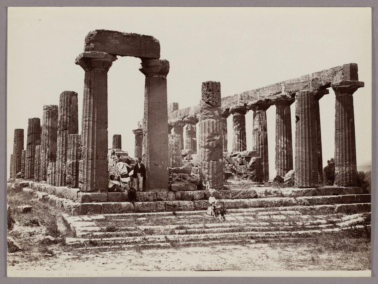 Agrigento: Junos Lacinia-tempel, Girgenti, nr. 1347 av Giorgio Sommer