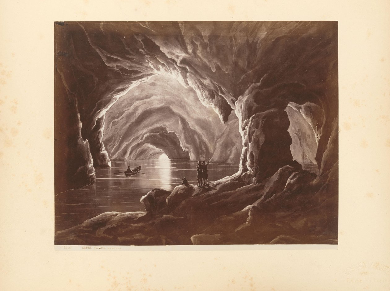 Fotoreproduksjon av et trykk av Grotta Azzurra på Capri av Giorgio Sommer