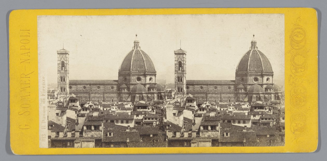 Utsikt over domkirken i Firenze av Giorgio Sommer