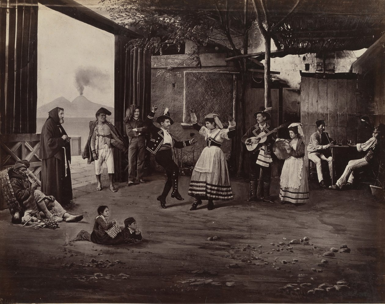 Napoli Tarantella, ca. 1870. av Giorgio Sommer