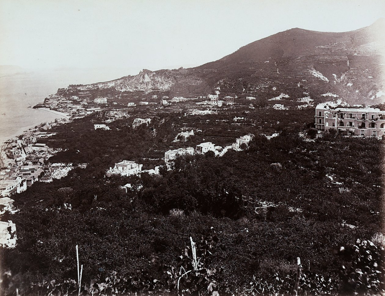 Panoramautsikt over Casamicciola, nær Napoli av Giorgio Sommer