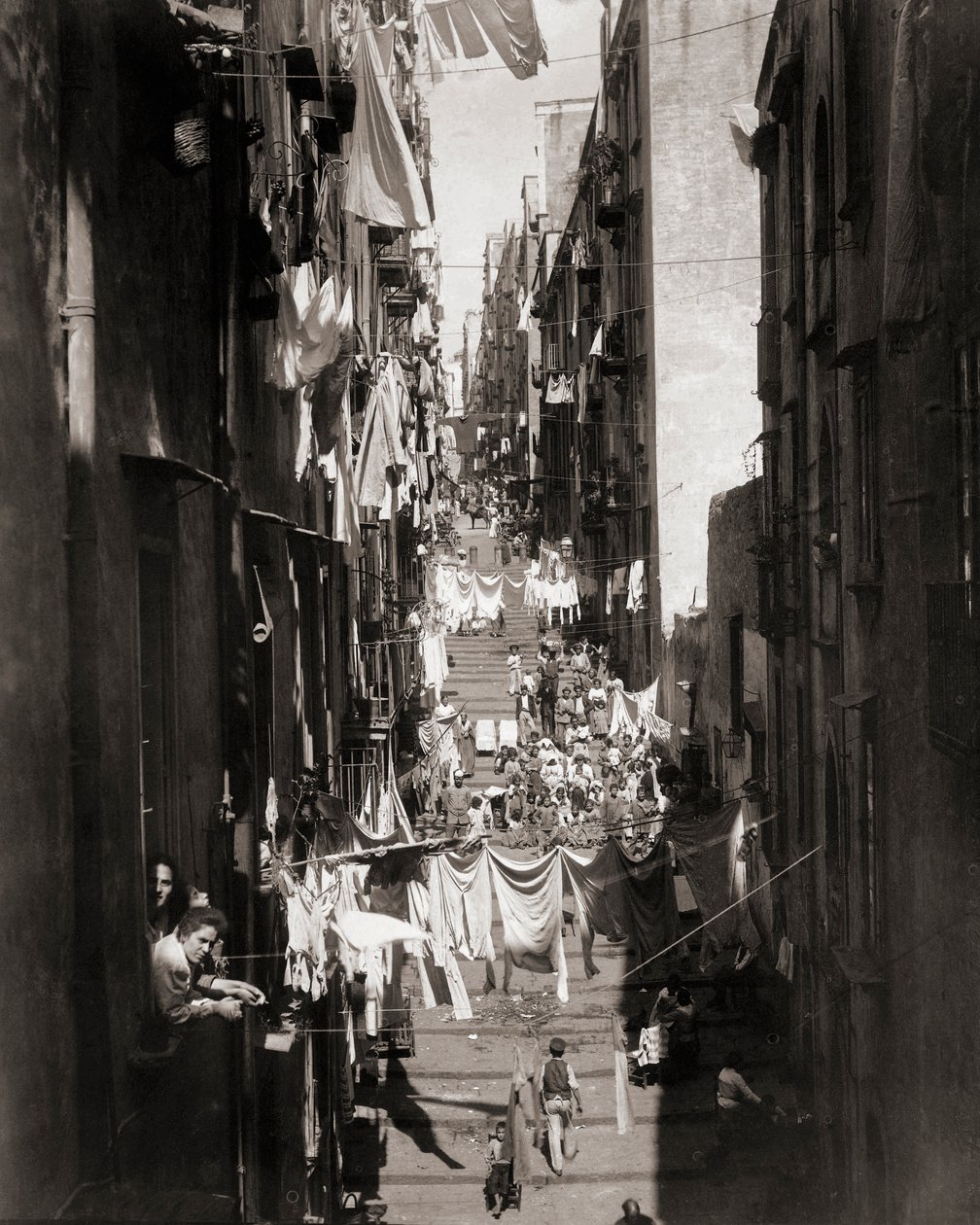 Gatebilde, Napoli, Italia av Giorgio Sommer