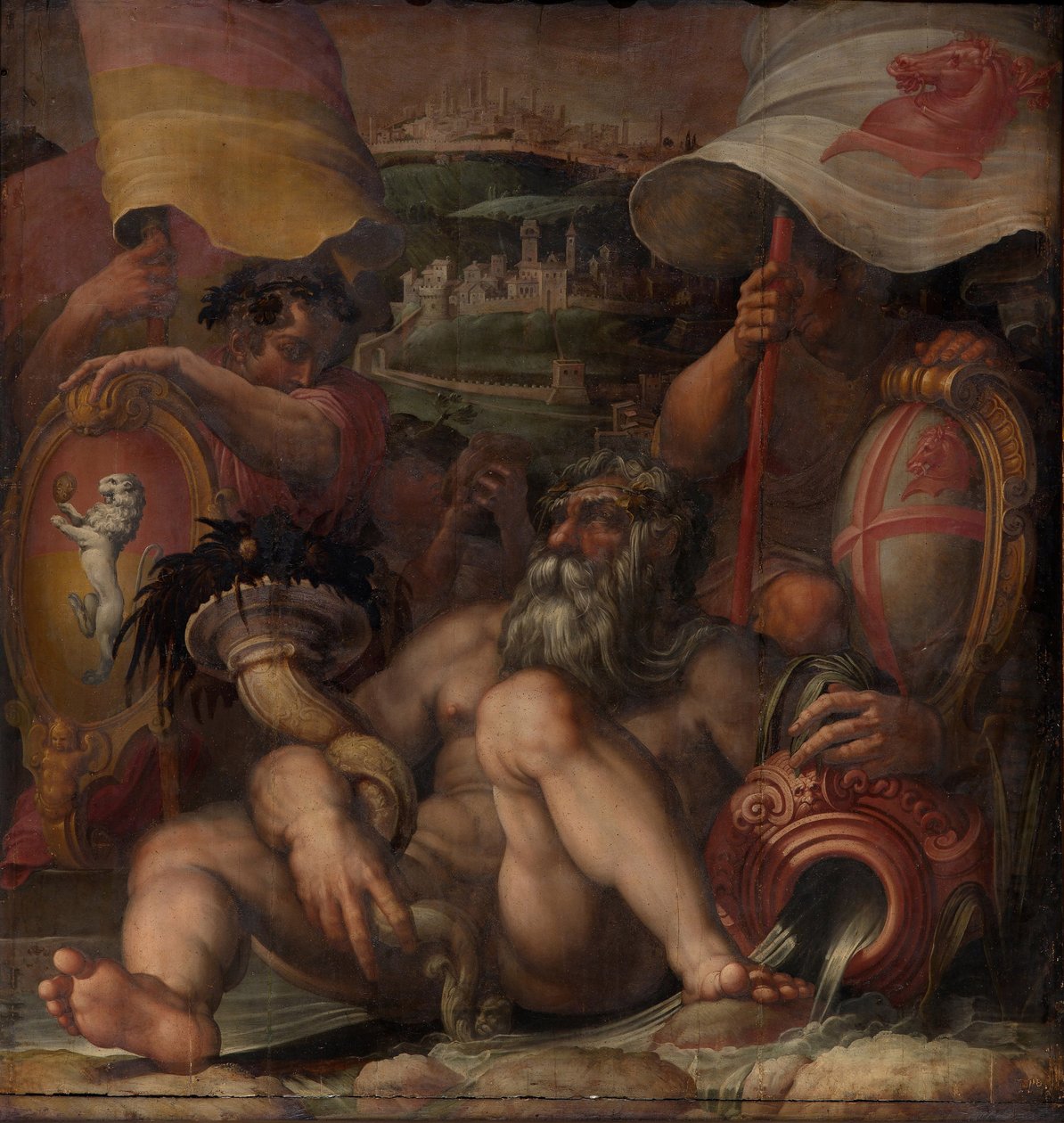 Allegori om Colle val dElsa og San Gimignano, 1563-1565 av Giorgio Vasari