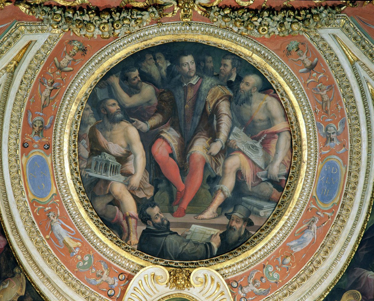 Cosimo I og hans kunstnere, fra Sala di Cosimo I (se også 274607) av Giorgio Vasari