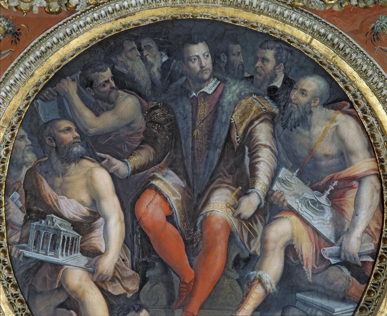 Cosimo I og hans kunstnere, fra Sala di Cosimo I (se også 274610) av Giorgio Vasari