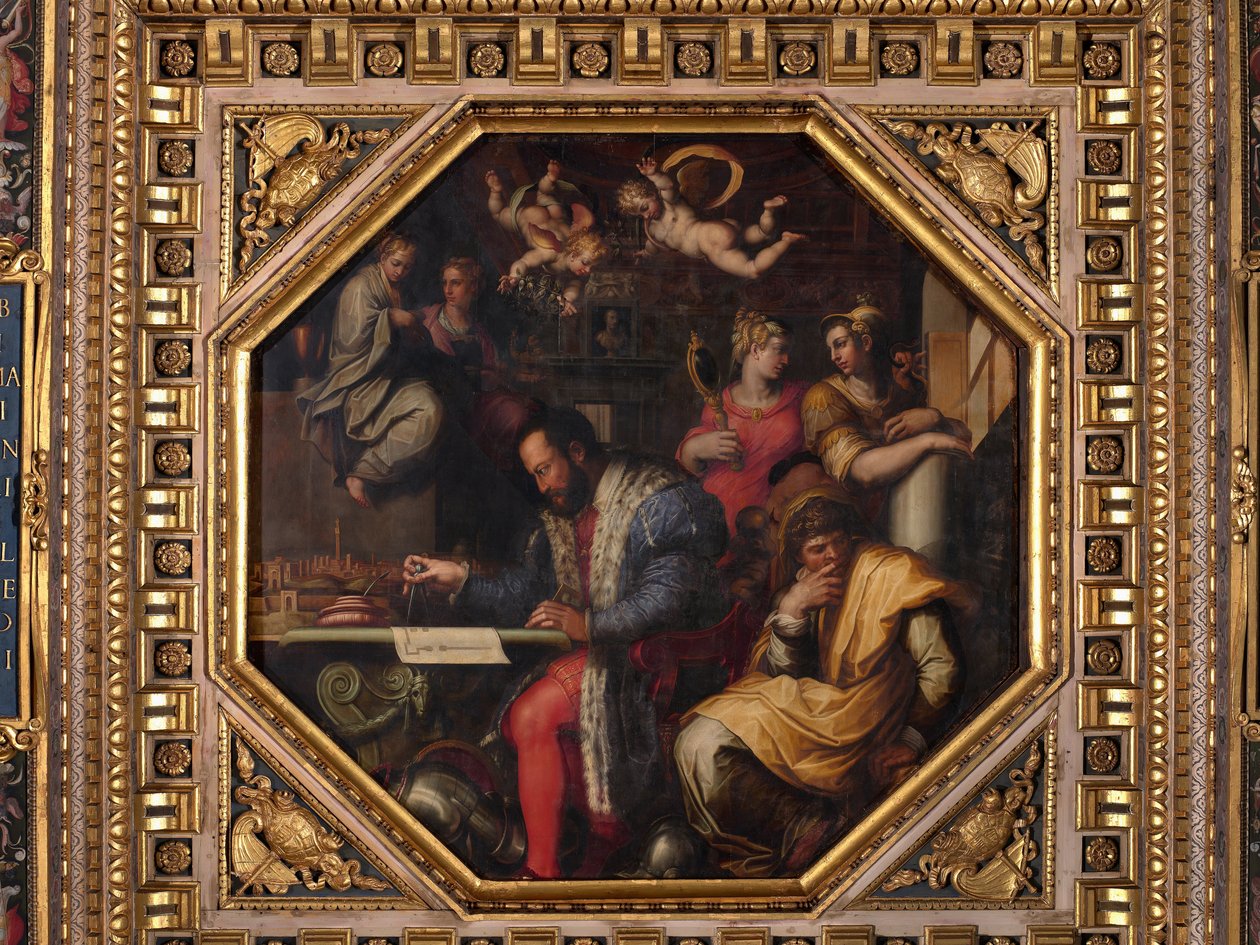 Cosimo studerer inntak av Siena av Giorgio Vasari