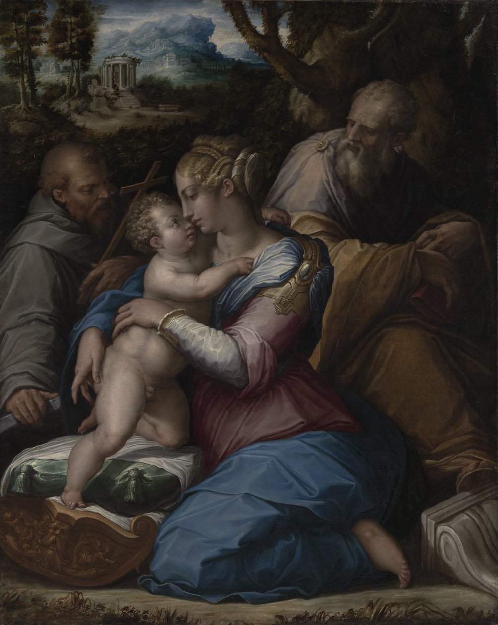 Den hellige familie med Sankt Frans av Giorgio Vasari