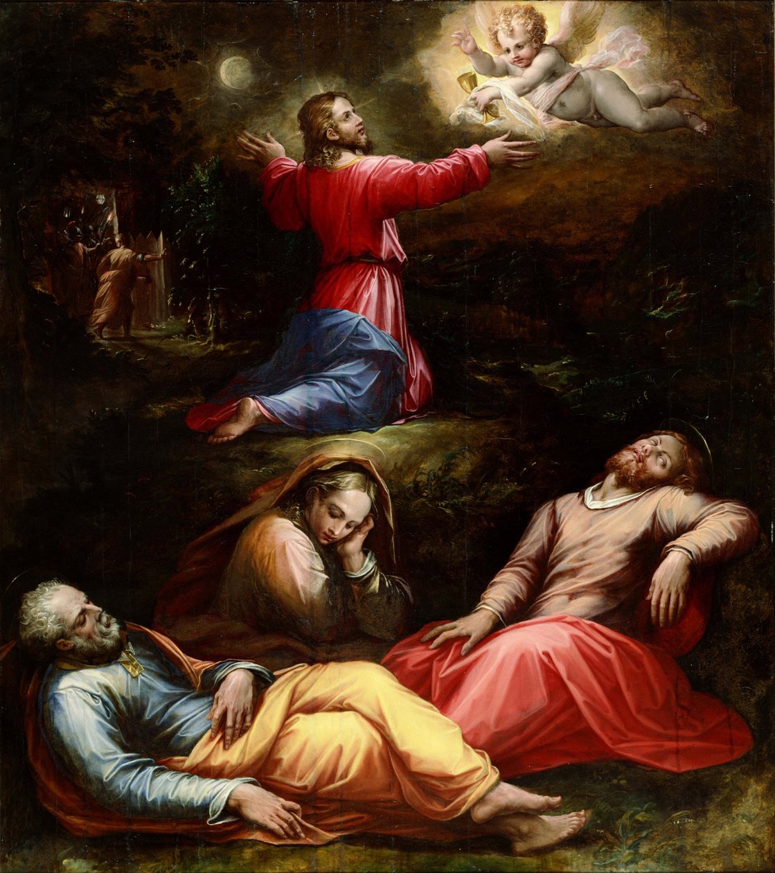 ""Bønn i olivenhagen"" Maleri av Giorgio Vasari (1511-1574) rundt 1570 National Museum of Western Art, Tokyo Japan av Giorgio Vasari