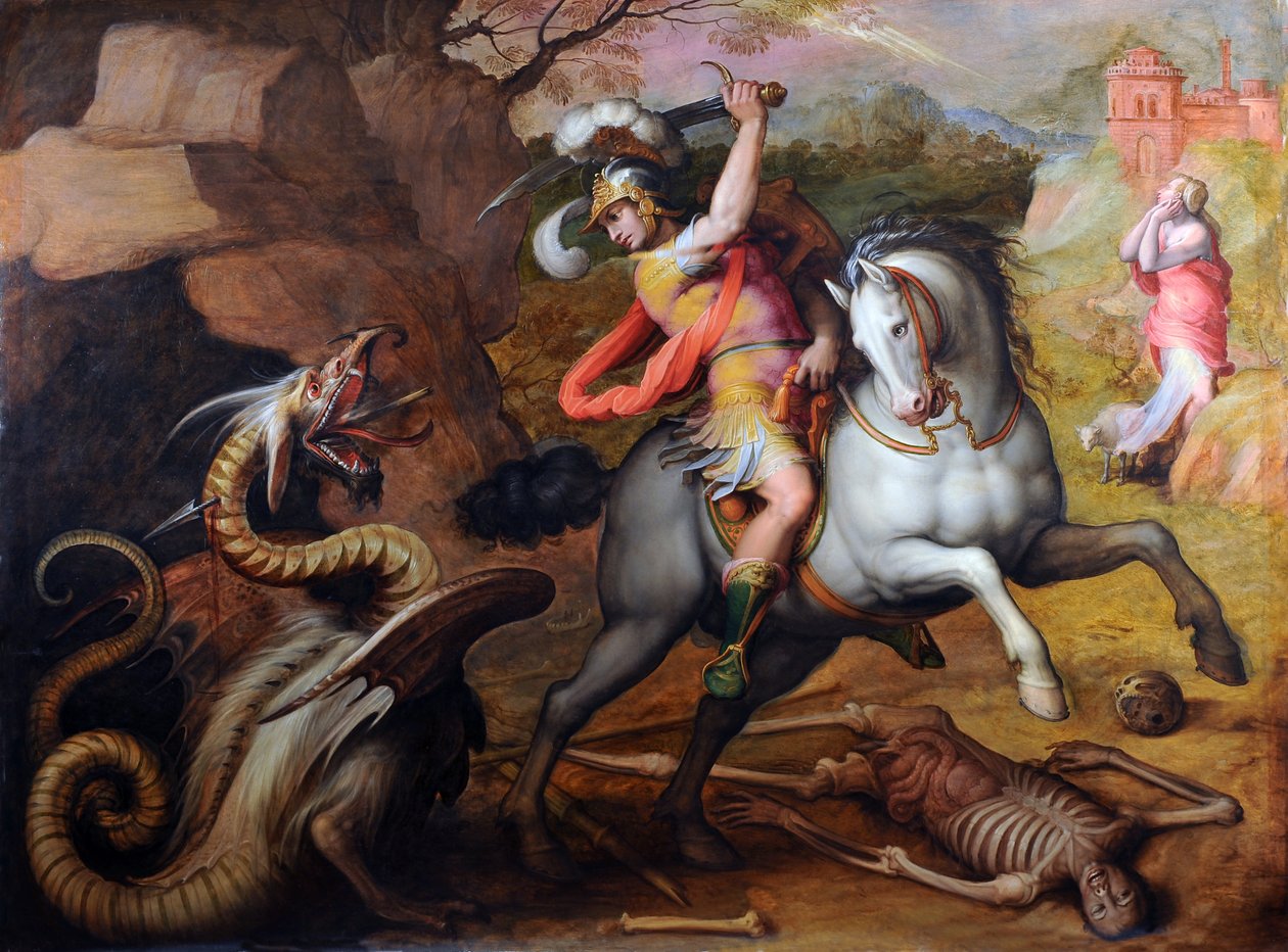 Saint George and the Dragon, ca. 1560 av Giorgio Vasari