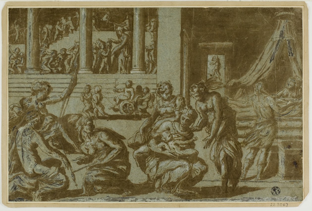 Studie for Allegory of Birth av Giorgio Vasari