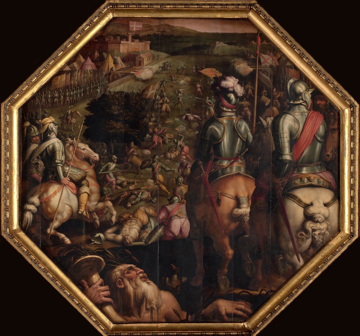 Slaget ved Marciano i Val di Chiana, 1563-1565 av Giorgio Vasari