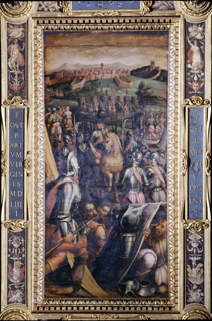 Capture of Casole fra taket på Salone dei Cinquecento, 1565 (panel) av Giorgio Vasari