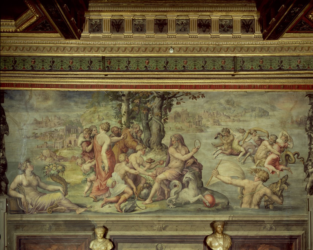 Jordens tidlige frukter tilbød Saturn, 1555 av Giorgio Vasari