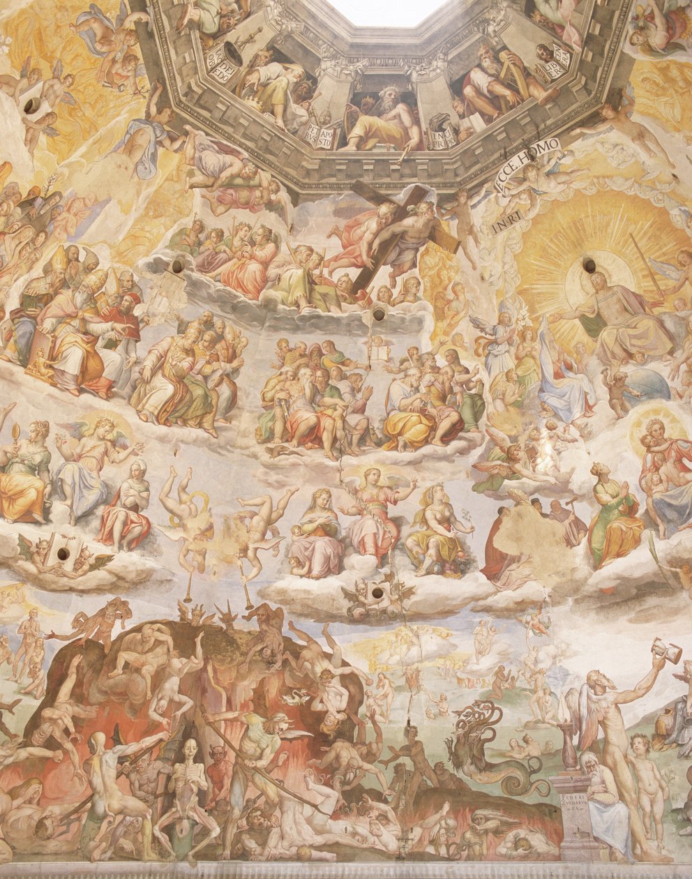 The Last Judgement, detalj fra kuppelen til Duomo, 1572-79 av Giorgio Vasari