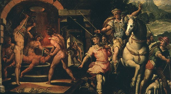 The Vision of Count Hugo (olje på lerret) av Giorgio Vasari