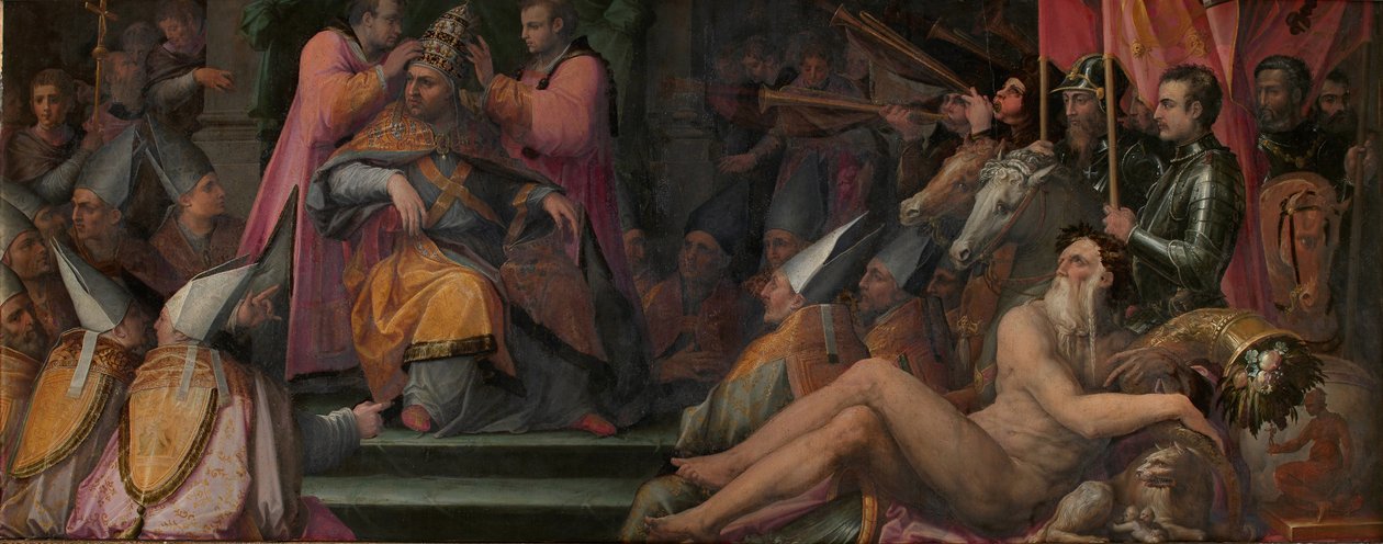 Valget av Giovanni de Medici til pavedømmet, 1555-1562 av Giorgio Vasari