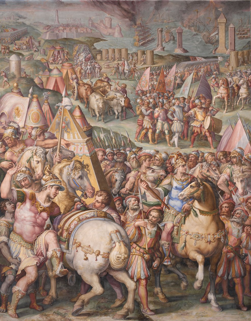Keiseren Maximilian løfter beleiringen av Livorno, 1568-1571 av Giorgio Vasari