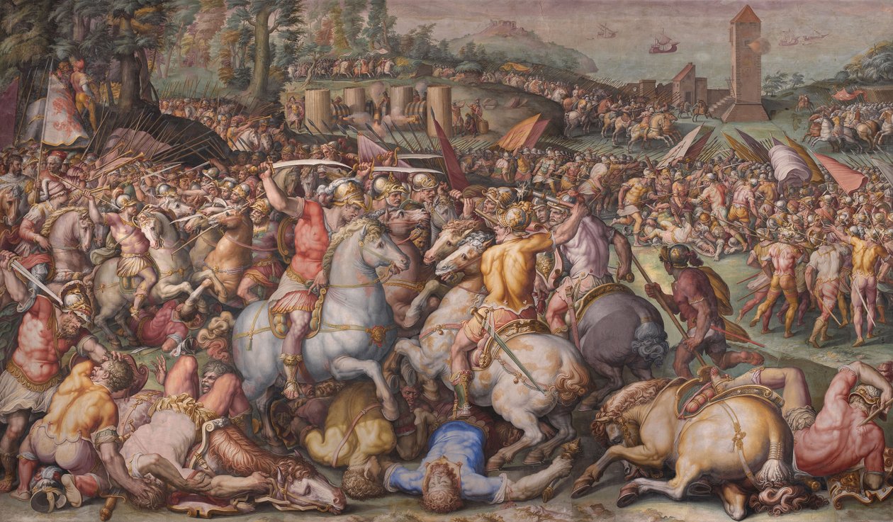 Pisanernes rute ved Torre San Vincenzo, 1568-1571 av Giorgio Vasari