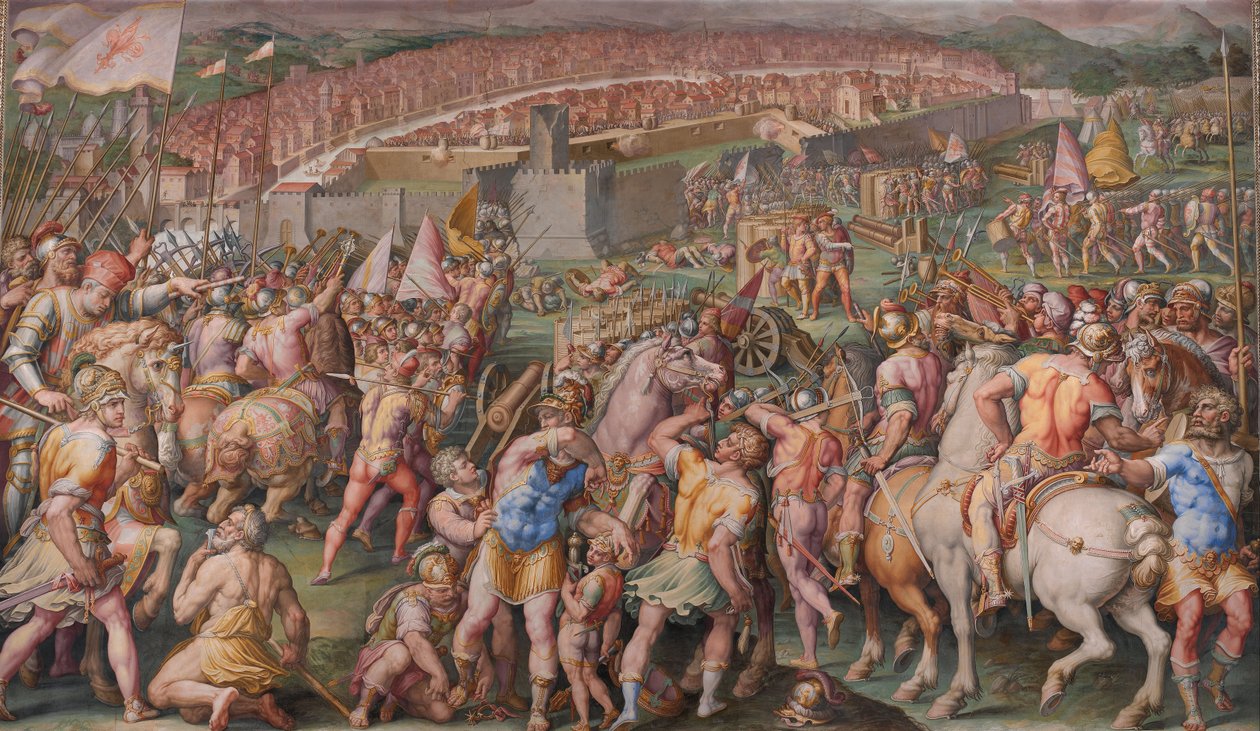 Stormingen av festningen Stampace i Pisa, 1568-1571 av Giorgio Vasari
