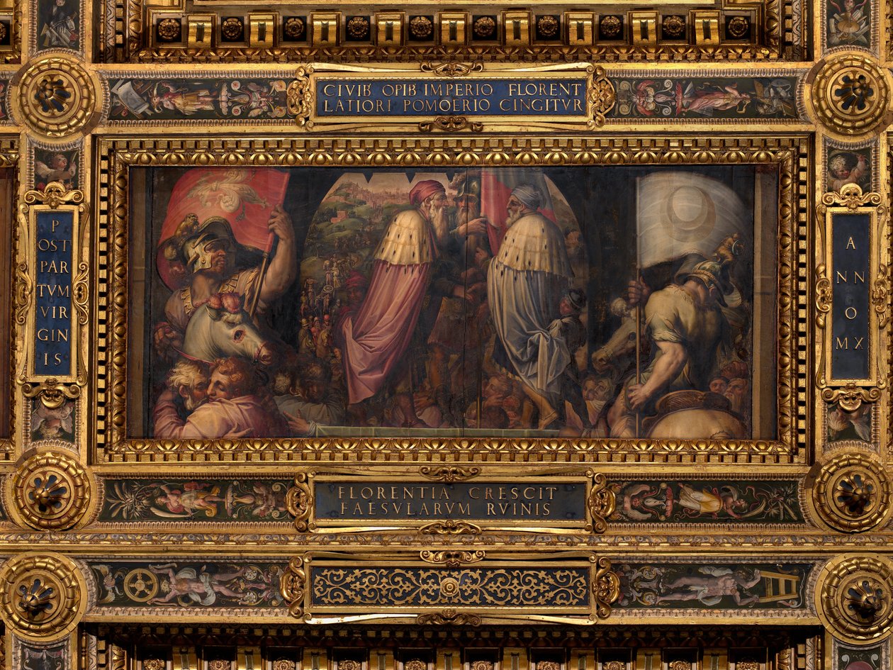 Unionen mellom Firenze og Fiesole av Giorgio Vasari