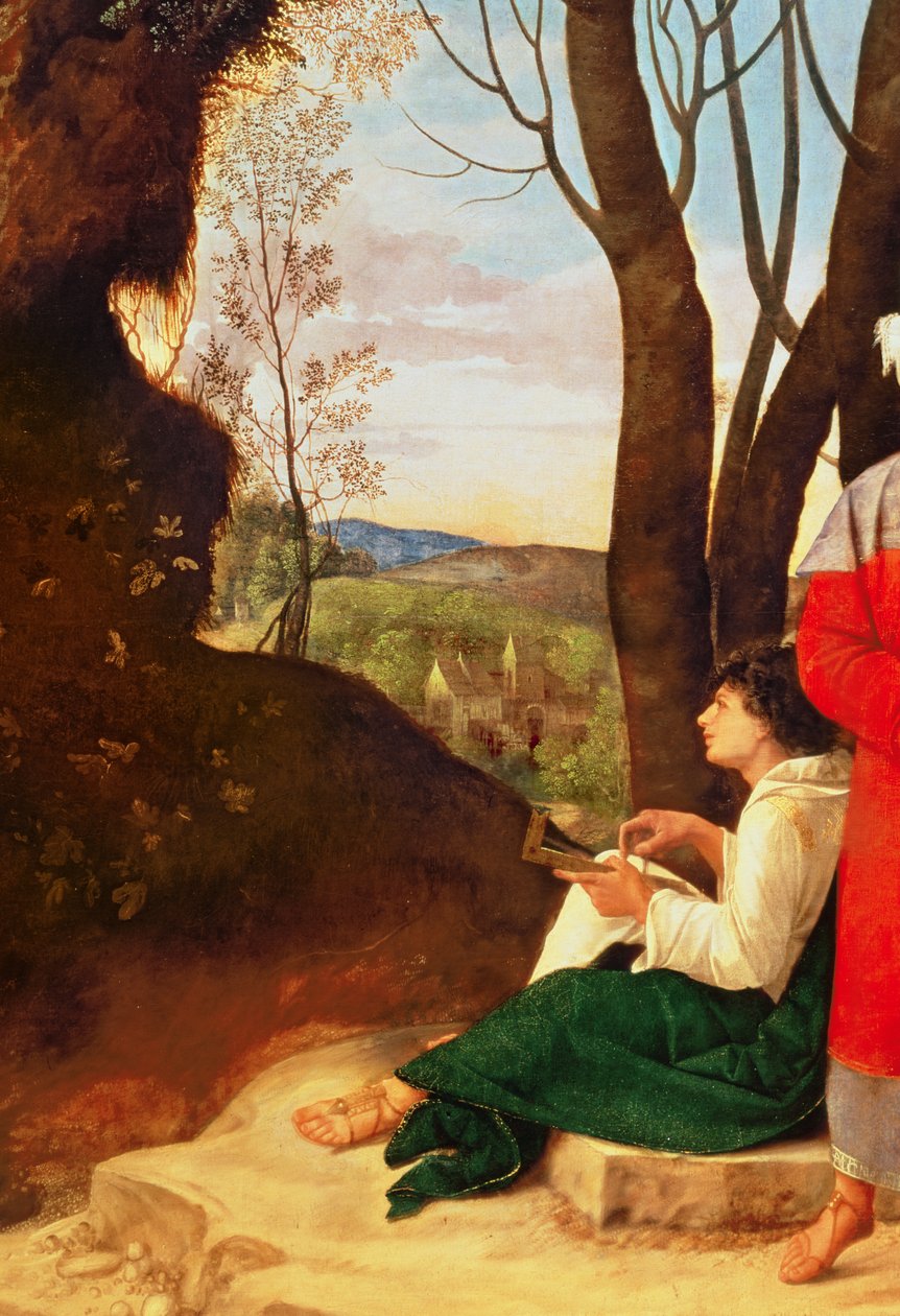 De tre filosofene (detalj av 54291) av Giorgione da Castelfranco