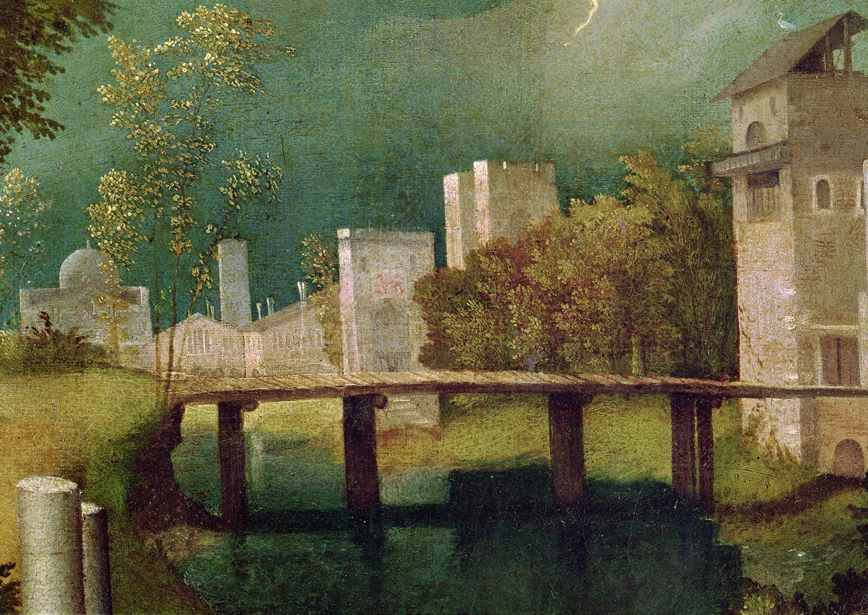 Urbant landskap, detalj av The Tempest (detalj av 603) av Giorgione da Castelfranco