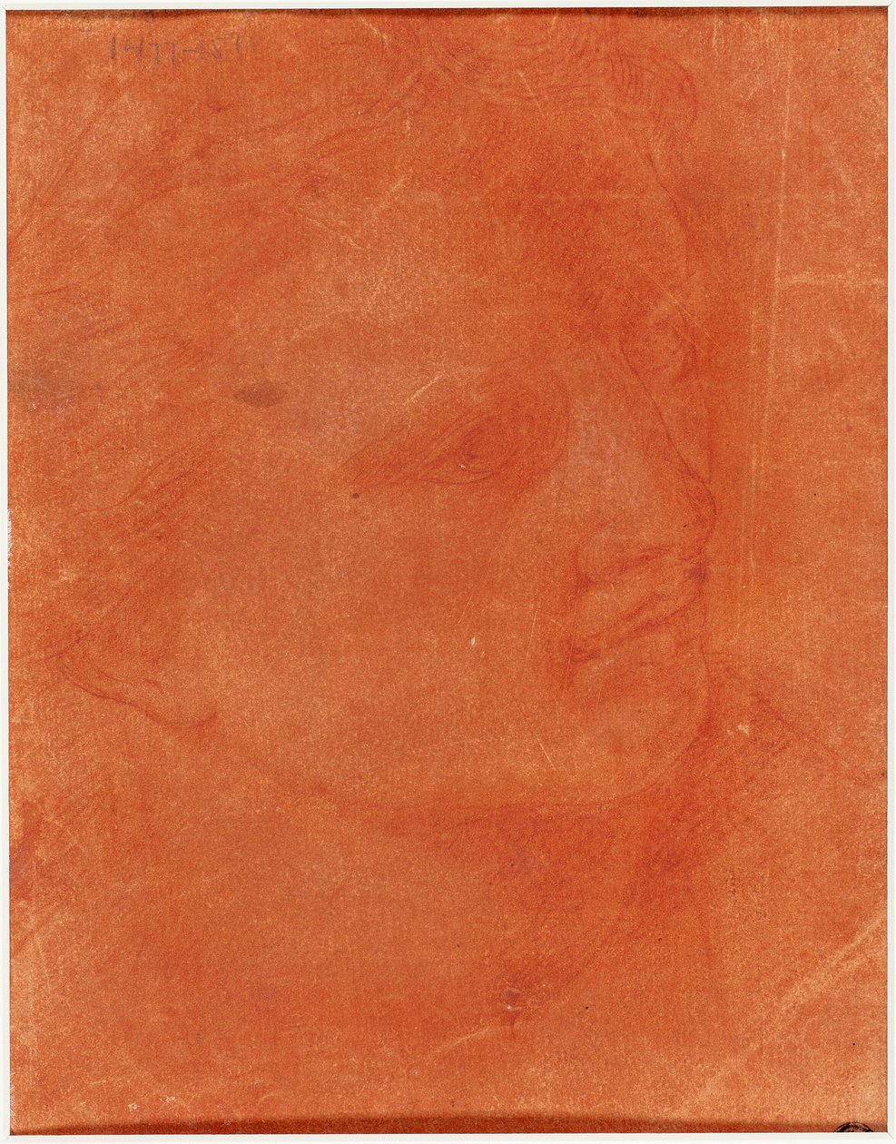 Leder i trekvartsprofil (recto); Stående ung mann som peker til venstre og skisser av føtter, arm (verso) av Giorgione